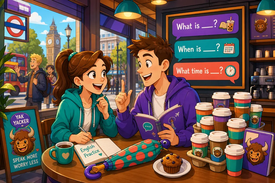 Anna and David using basic English questions to understand a practice plan.