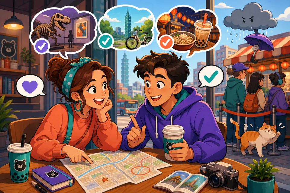 Anna and David talk about plans and opinions, using natural English phrases to agree and disagree politely.