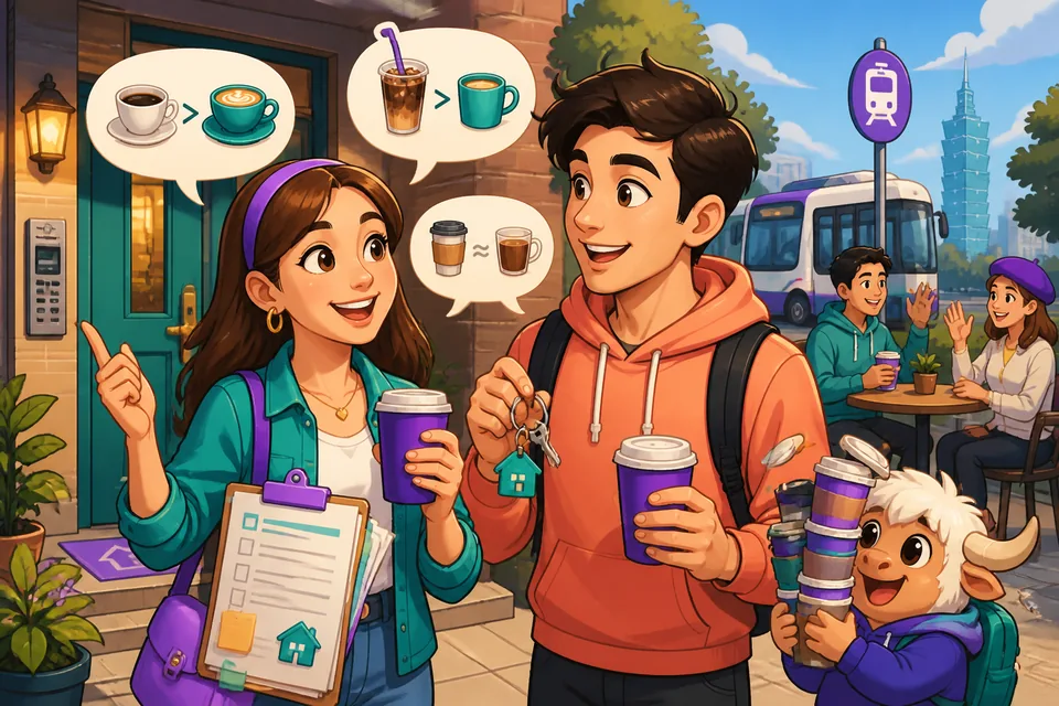 Anna and David compare drinks and explain similarities and differences using B1 comparison phrases.