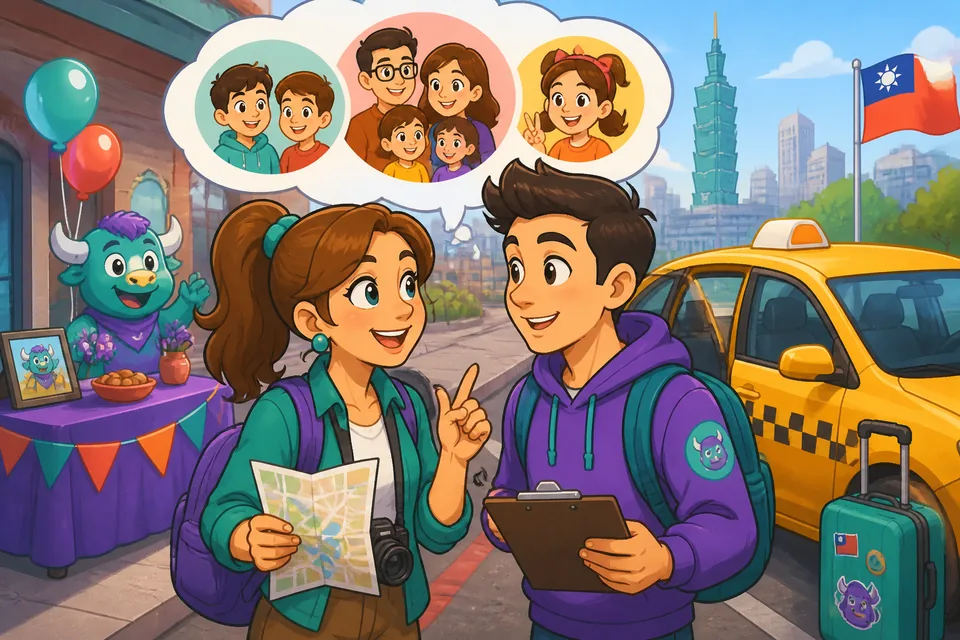Anna and David talking about siblings, who they live with, and family size in a natural short dialogue.