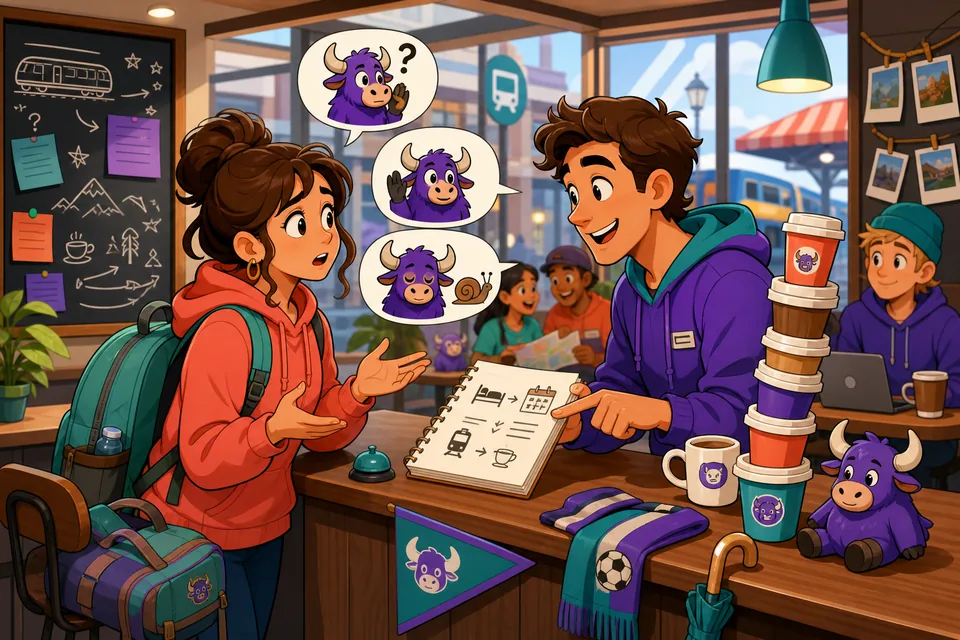 Anna and David have a short English conversation where Anna asks David to repeat, explain, and spell a word.
