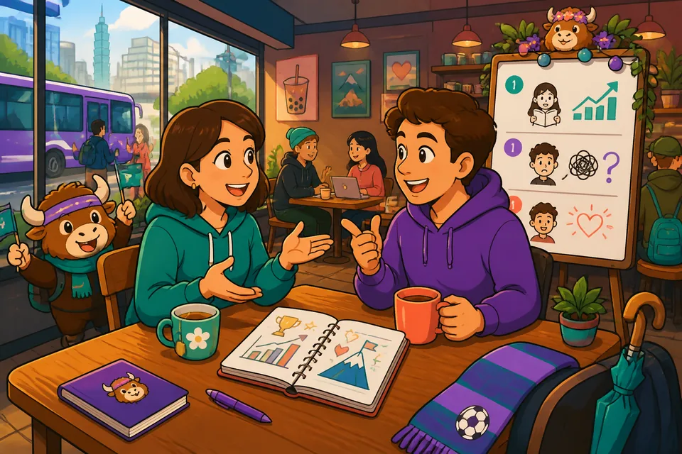 Anna and David have a short conversation about progress and challenges with their goals in English.