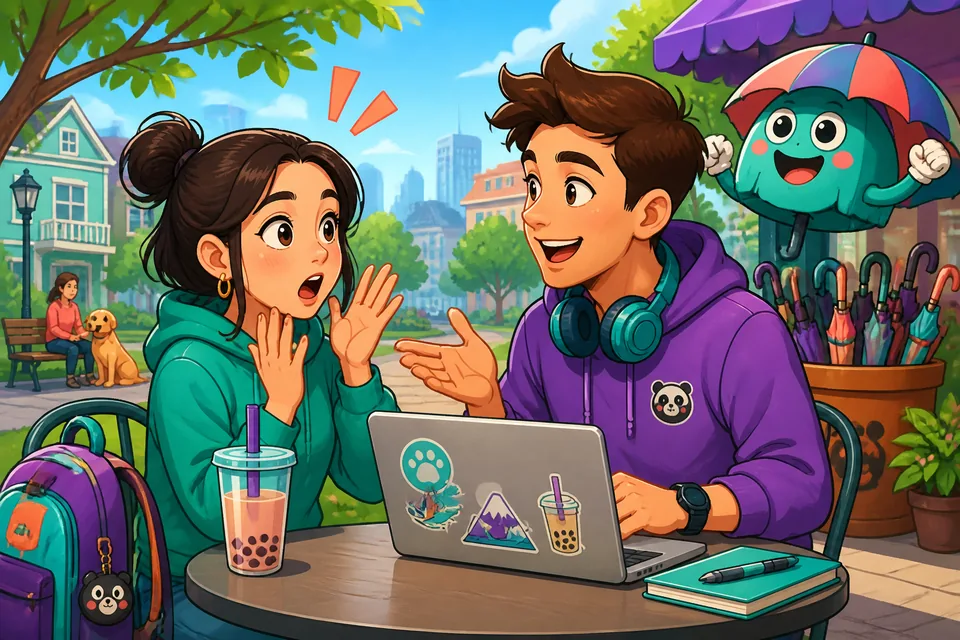 Anna and David react to surprising news using short English phrases for learners.