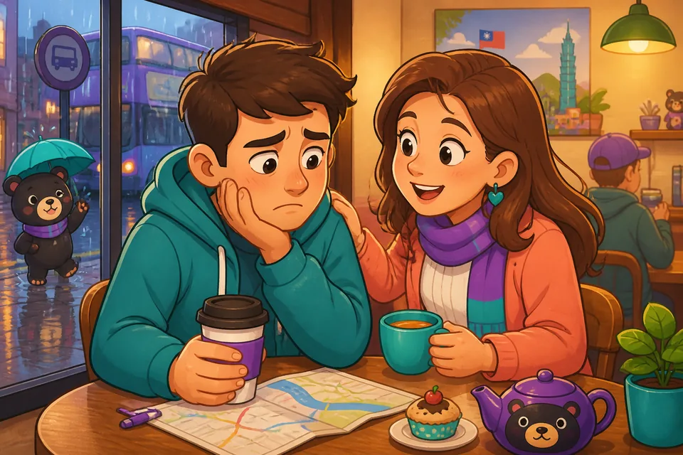 Anna and David share a short conversation practicing encouragement and offers of help in English.
