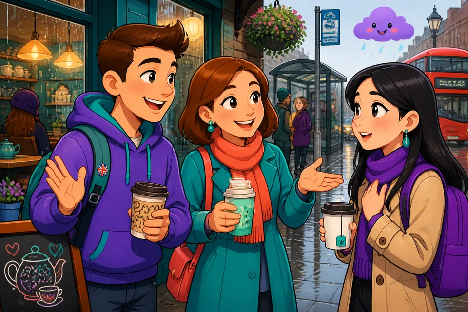 A short conversation where Anna and David say Bonjour, ask names, and check how each other is.