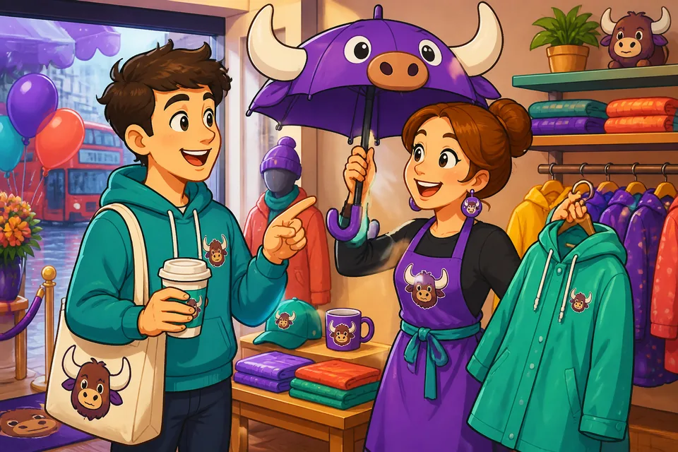 Customer and shop assistant speaking French in a clothing shop, using phrases about trying on and paying.