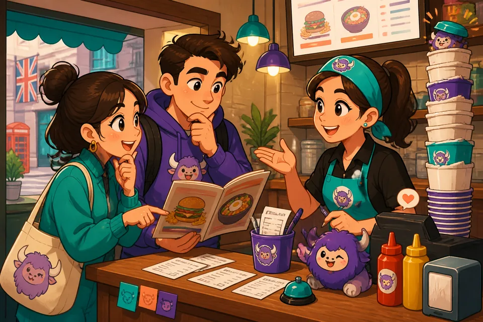 Two people speaking in French to confirm a reservation — lesson on how to give and ask for a name.