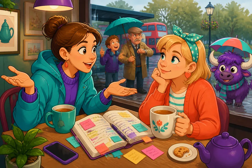 Two friends discussing why one of them made a big decision — practice asking for reasons in French.