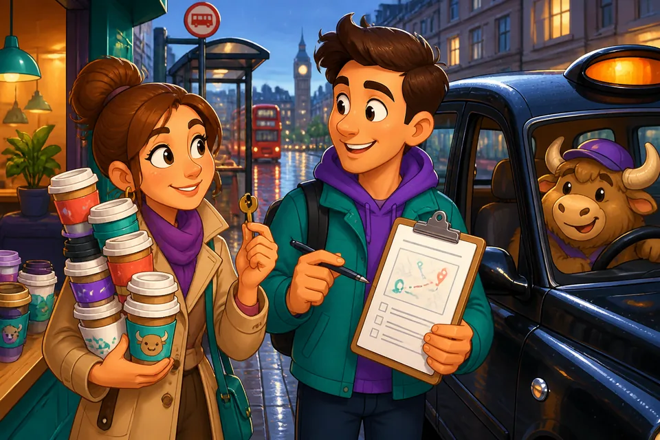 Two people in French conversation using explanation phrases and short comparisons.