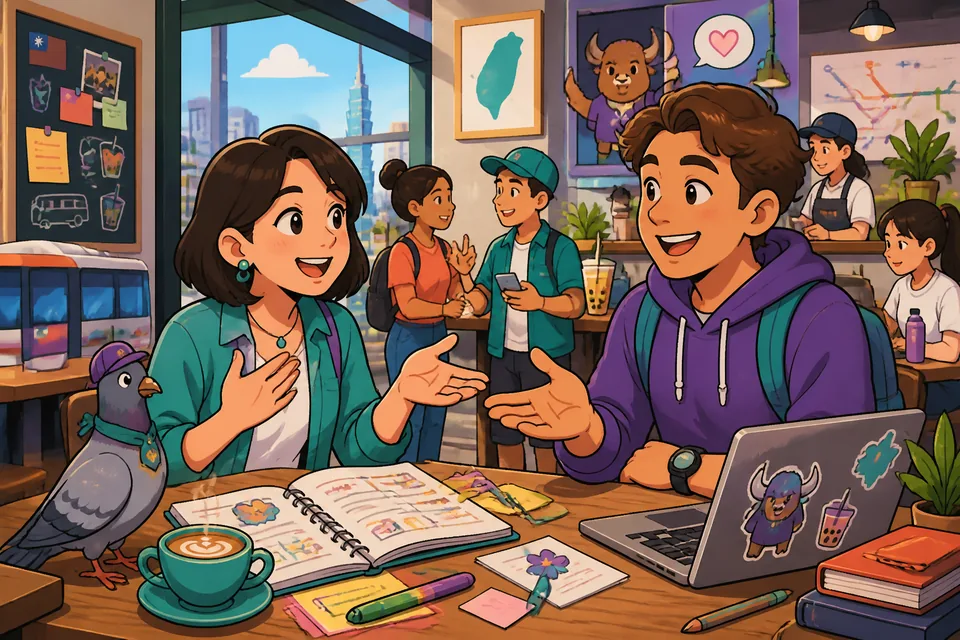 Anna and David introduce themselves and say where they are from and how old they are — a handy identity practice scene.