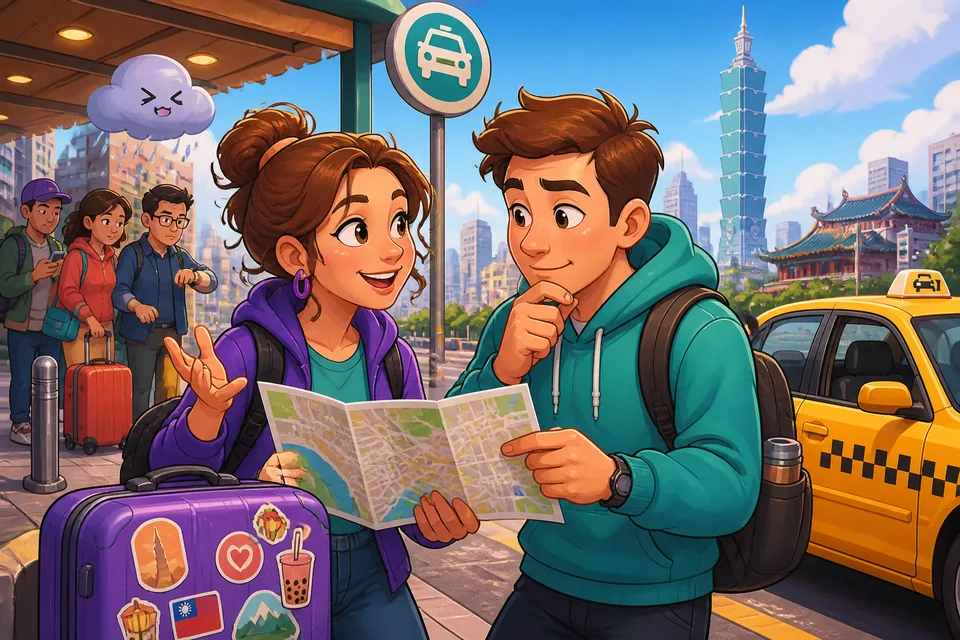 Anna and David talking about a trip with surprises — short French dialogue about getting lost and meeting people.