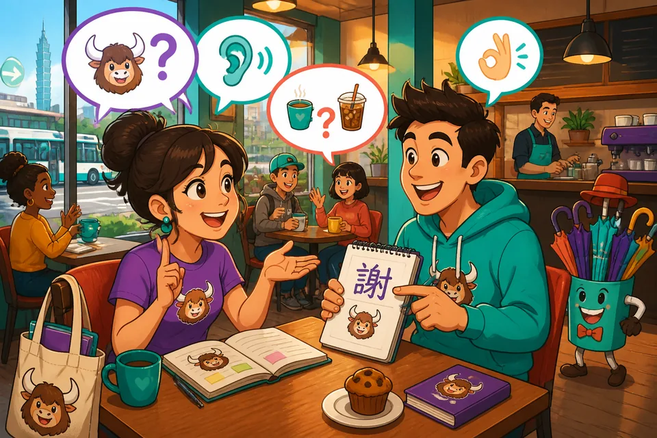 Close-up of a conversation where one person asks 'Je ne t'entends pas bien' and the other repeats, showing real-life clarification practice.