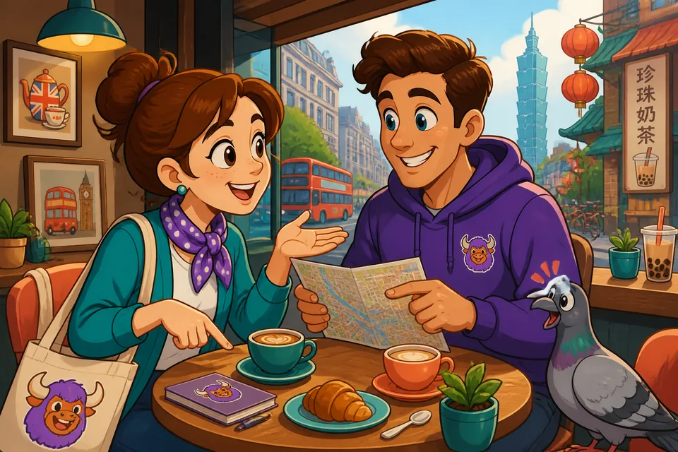 Anna and David use polite phrases in a short German conversation about asking for help and thanking each other.