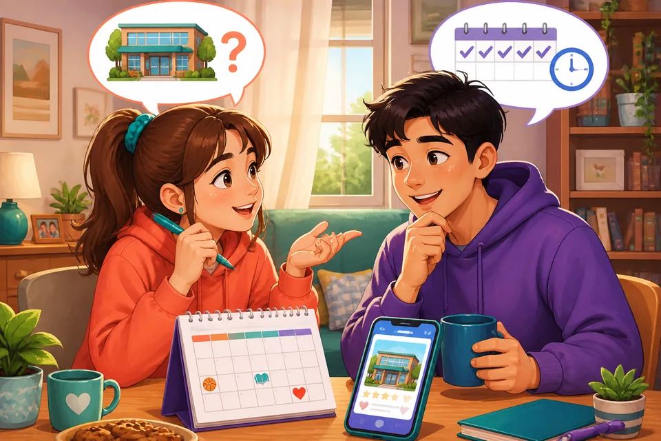 Close-up of Anna and David using polite frequency phrases like たまに and ほとんど毎日 in a short natural conversation.