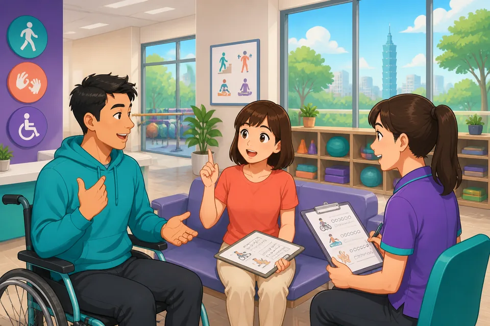 A warm kitchen scene where someone says 私には料理はかんたんです and another asks 一人でできますか？ — the lesson topic is abilities and skills in Japanese.