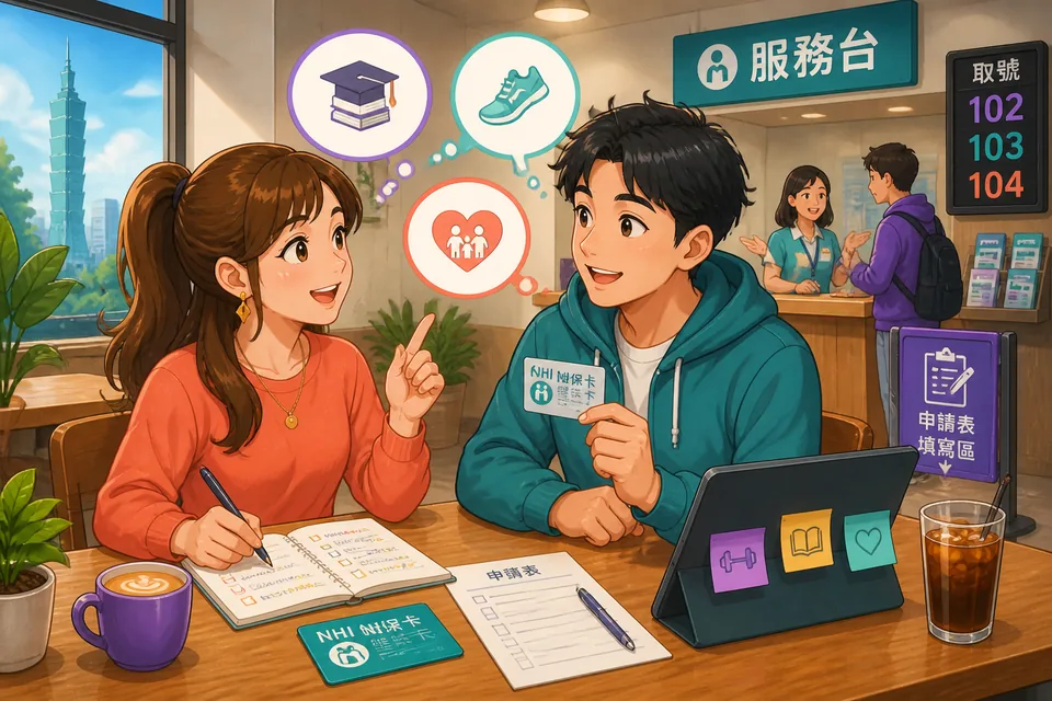 Anna and David talking in polite Japanese about what they are working toward, with speech bubbles showing goal-focused expressions.