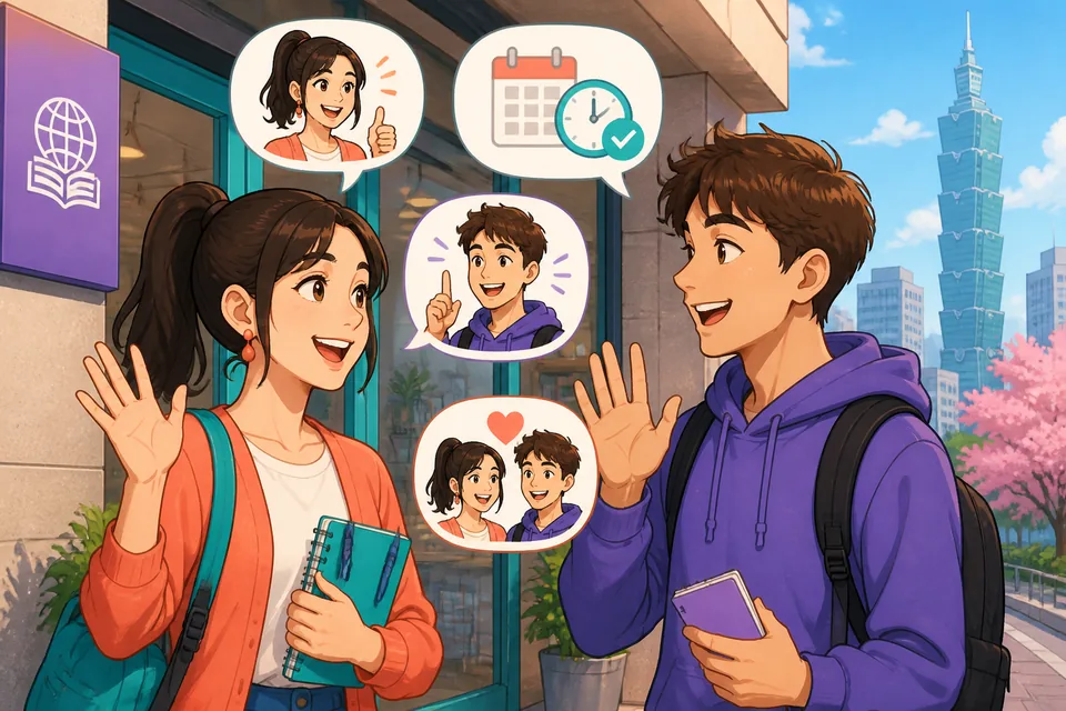 Anna and David chat at a café and agree on a plan using phrases such as それで大丈夫です。 and 私も同じです。