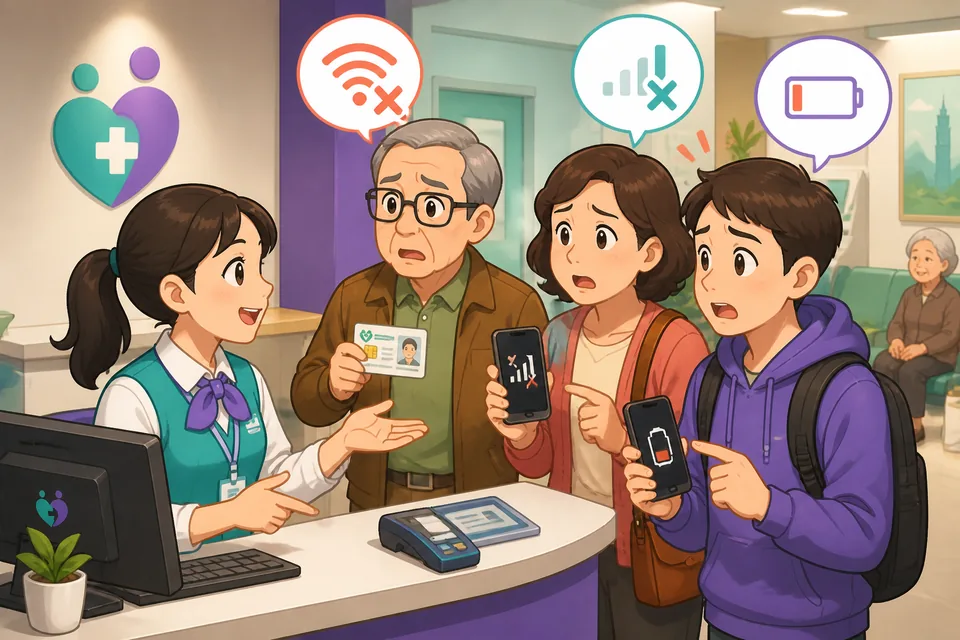 Close-up of a phone showing a failed payment screen and a low-battery icon — technology phrases in Simplified Chinese.