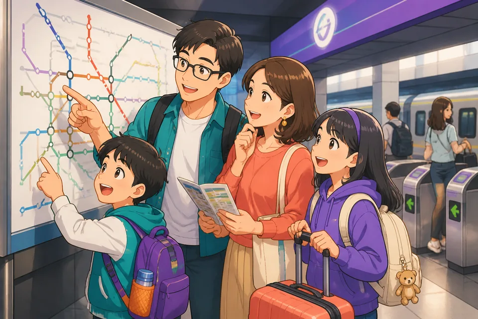 Two friends sitting at a café, one asking about family in Simplified Chinese; warm, personal scene about family life.