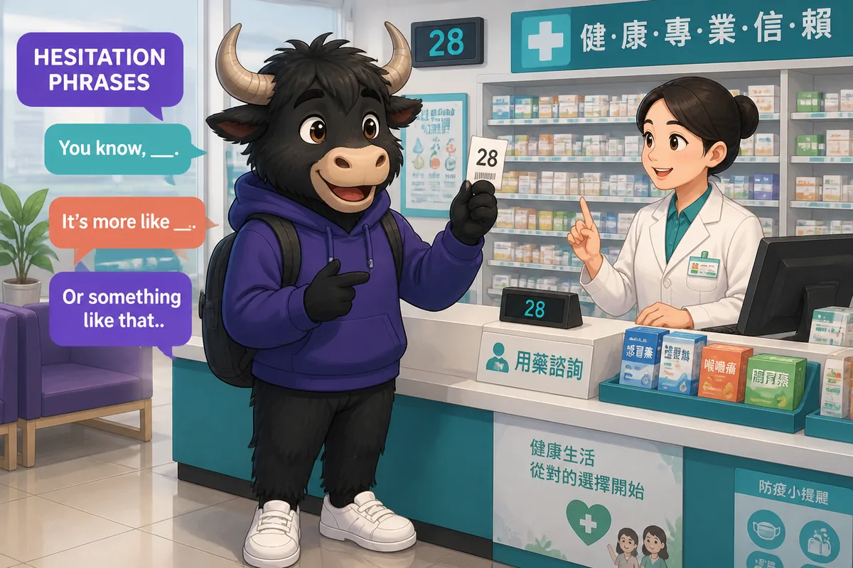 Two friends hesitating and chatting in Simplified Chinese about plans — close-up on expressive faces using hesitation phrases.