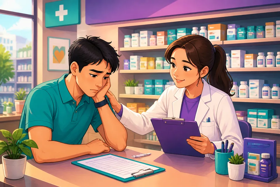 A short dialogue scene in Simplified Chinese where one friend shares a problem and the other responds with empathy and offers support.