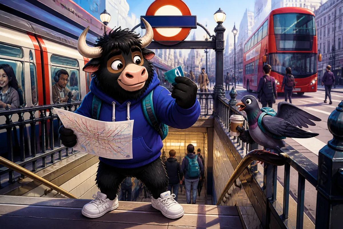 Person boarding a bus while speaking Spanish phrases about tickets and stops; public transport vocabulary for A2 learners.