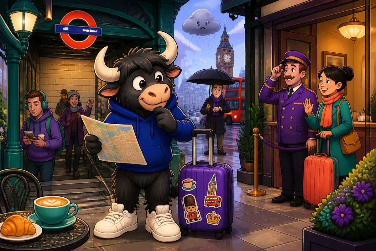 Traveler talking to a hotel front desk — Spanish hotel vocabulary for check-in and requests.