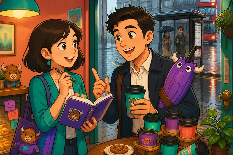 Anna and David talk in Spanish, using short check-in and decision phrases from this lesson.