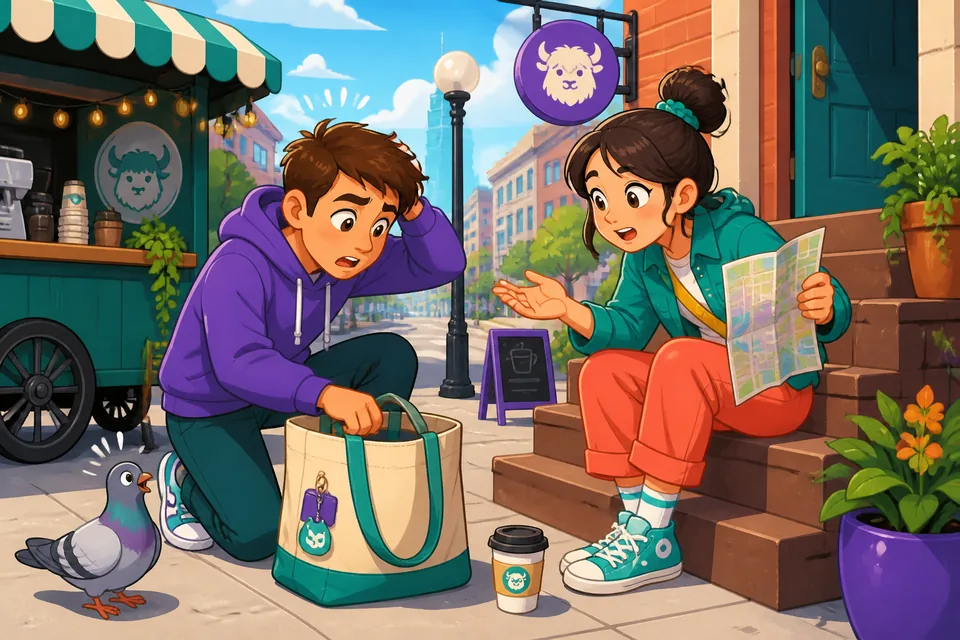 Anna asks where she left something and David answers he found it, showing everyday Spanish for objects.