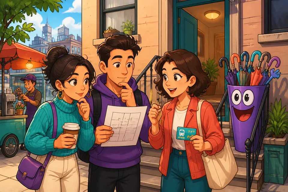 Anna and David discuss what to eat and what time fits them—good practice for saying preferences in Spanish.