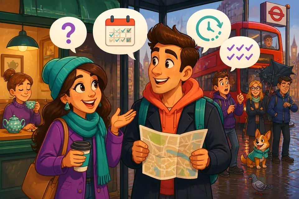 Two friends talking about how often they go to the gym and eat out — practice Spanish frequency phrases.
