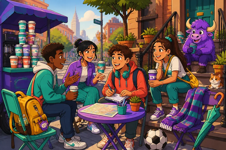 Two people meeting and exchanging names and where they are from — Spanish lesson on identity.