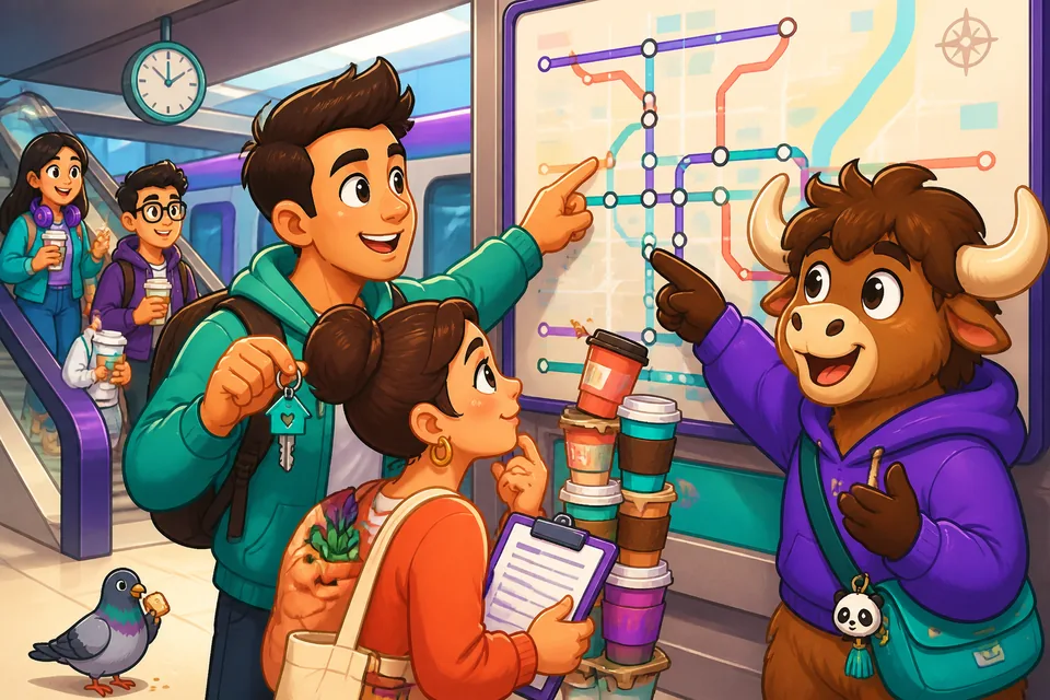 Two friends ask each other about siblings and who they live with — practice family questions.