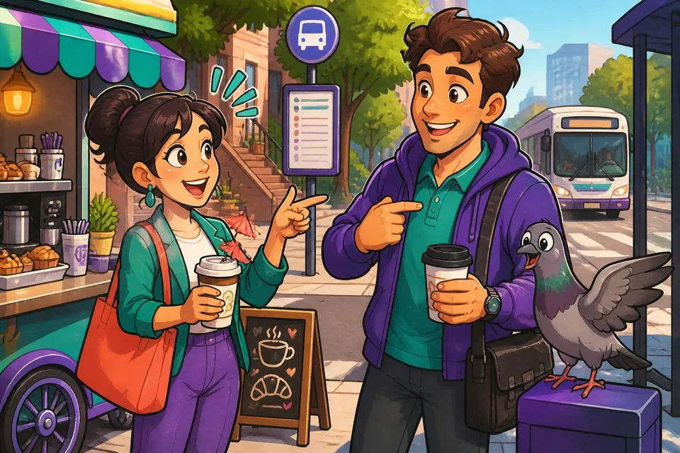 Two colleagues discuss schedules and responsibilities—useful Spanish for work situations.