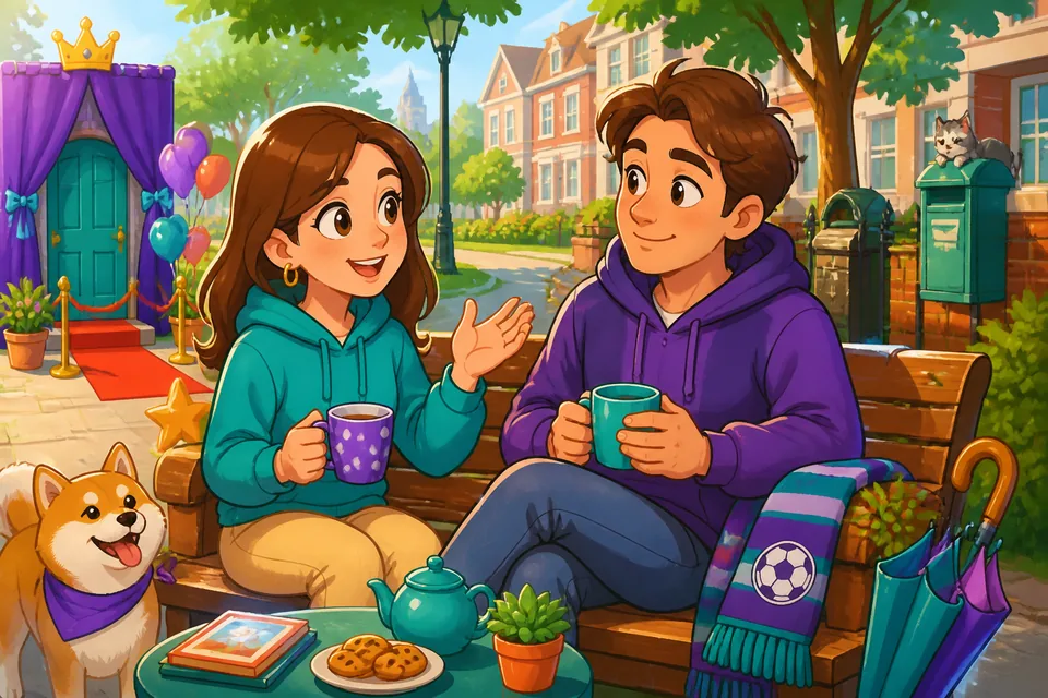 Anna and David discuss what happened, how they felt, and what they learned — typical B1 past-experience language.