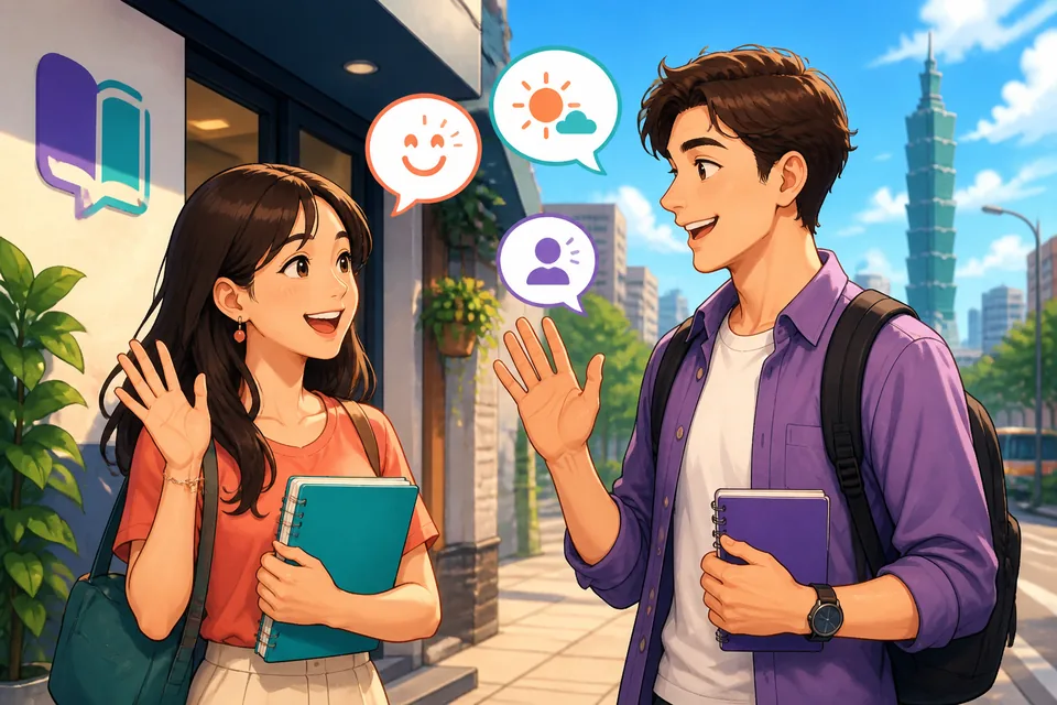 Illustrated conversation practice for Taiwan Mandarin learners