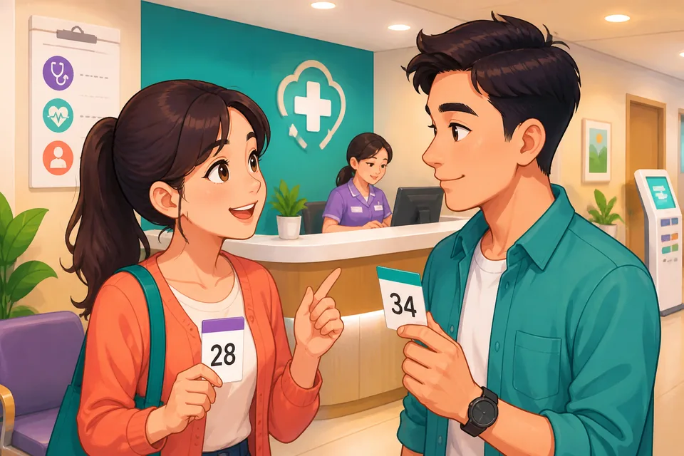 Anna and David chat in a Taipei café about the reason a meeting time changed, using Traditional Chinese and Taiwan Mandarin. Speech bubbles show phrases for asking and giving reasons.