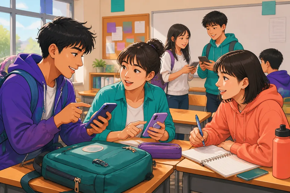 A learner in Taiwan writes personal details on a simple form while Traditional Chinese phrases appear nearby. The Taiwan Mandarin lesson topic is identity and contact information.