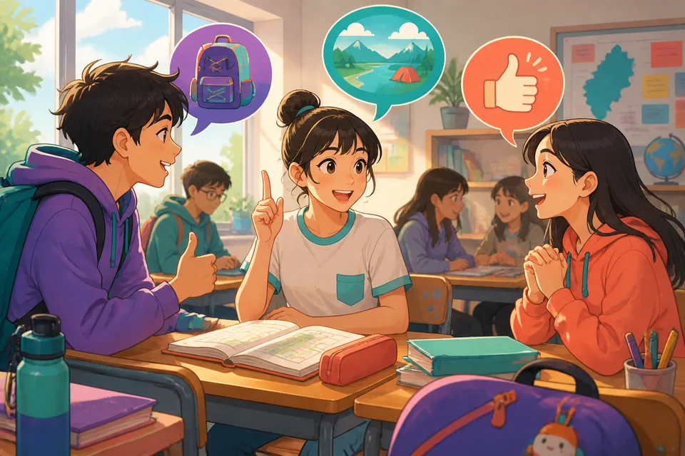 A learner looking at a phone message in Traditional Chinese and nodding as they read a suggestion in Taiwan Mandarin. The scene introduces the Agreement topic in a warm, everyday way.