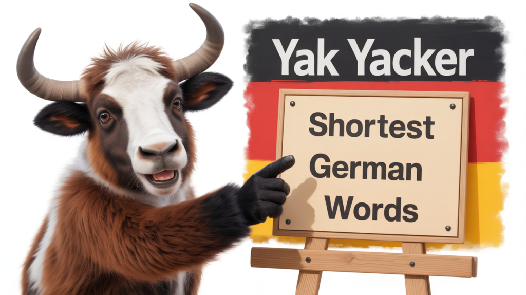yak with “Shortest German Words” tiny text icons.
