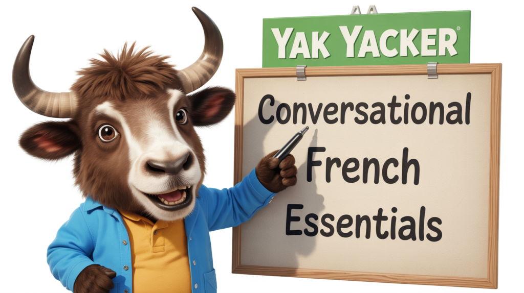 yak showing “Conversational French” with dialogue icons.