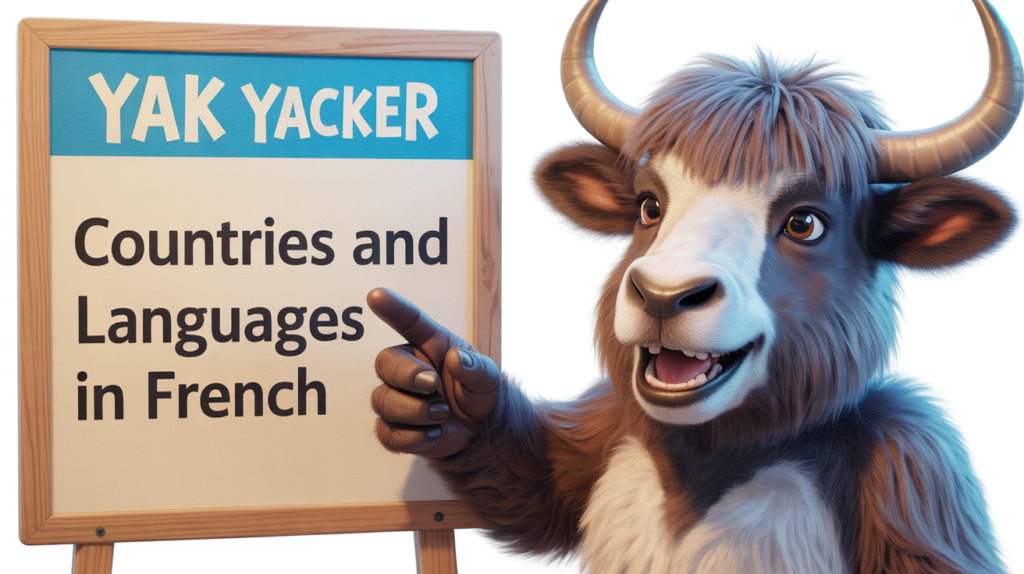 yak showing “Countries and Languages in French” with globe icons