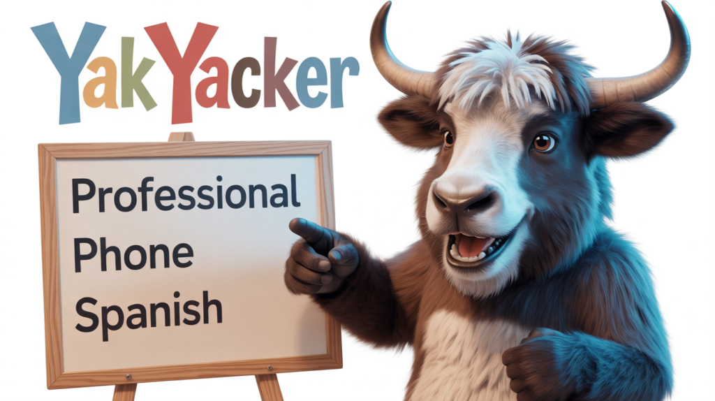 yak with “Professional Phone Spanish” and phone icons