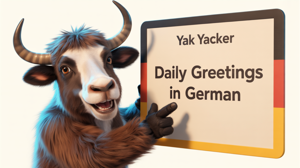 Useful German Greetings For Every Day (The Yak’s Essential Survival Kit)