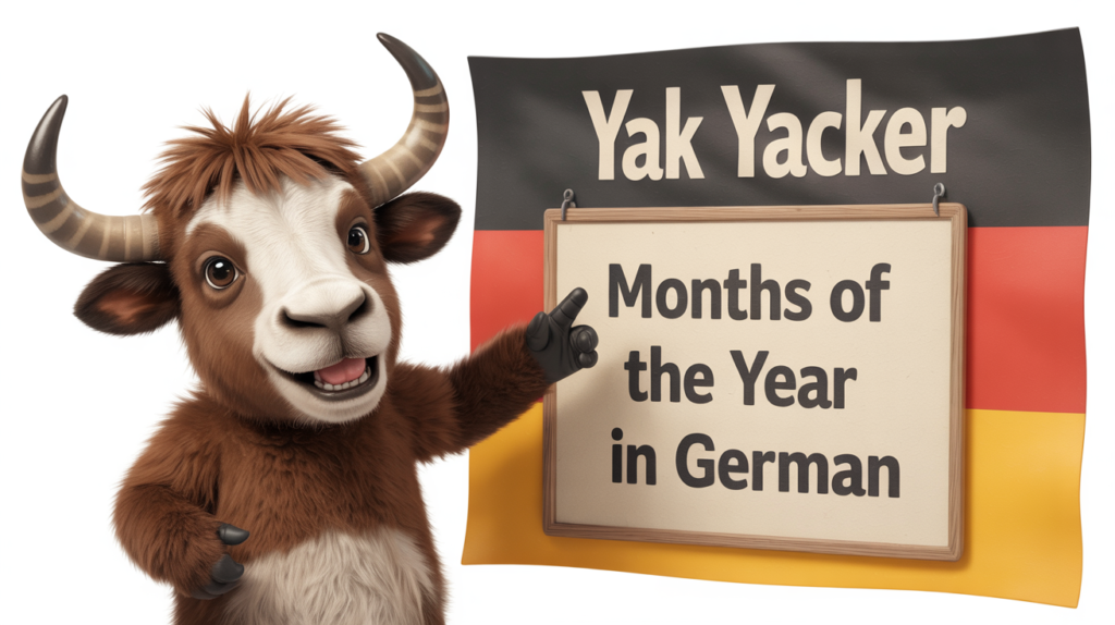 yak with “Months in German” calendar visuals