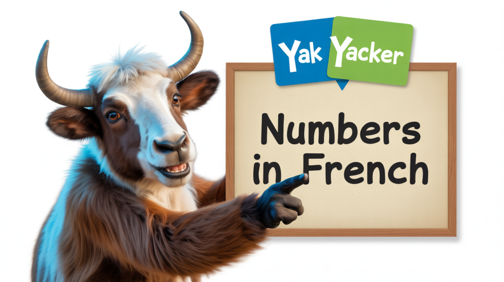 yak with “French Numbers” and counting icons.