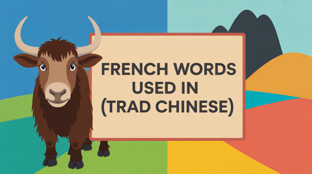 yak with “French Words in Chinese” and French-language icons