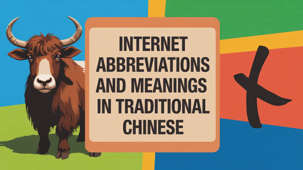 yak with “Chinese Internet Abbreviations” and chat icons