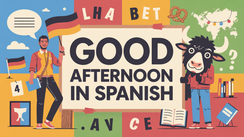 yak and “Good Afternoon in Spanish” with daytime icons