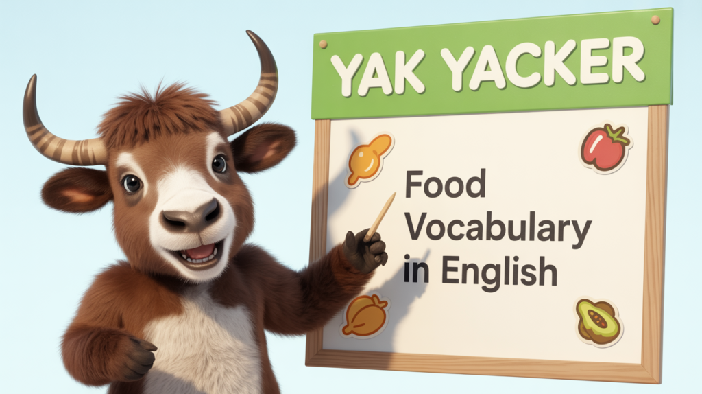 Learn the most common food words in English plus real-life phrases for shopping, cooking, and ordering—without sounding like a menu robot.